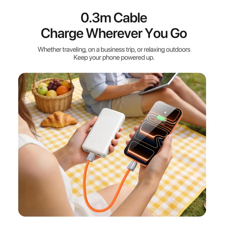 DUX DUCIS LCBA Series 60W Type-C to Type-C Lanyard Fast Charging Data Cable, Length: 30cm