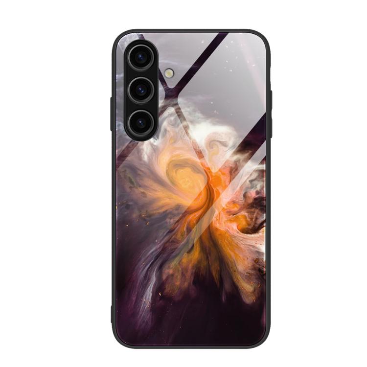 For Samsung Galaxy S26+ 5G Marble Pattern Glass Protective Phone Case