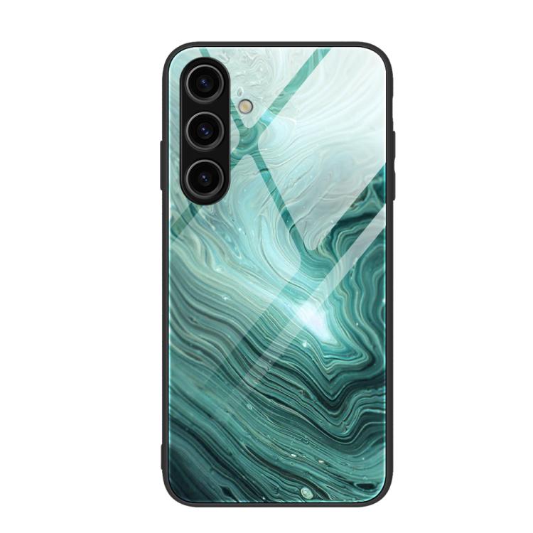 For Samsung Galaxy S26+ 5G Marble Pattern Glass Protective Phone Case