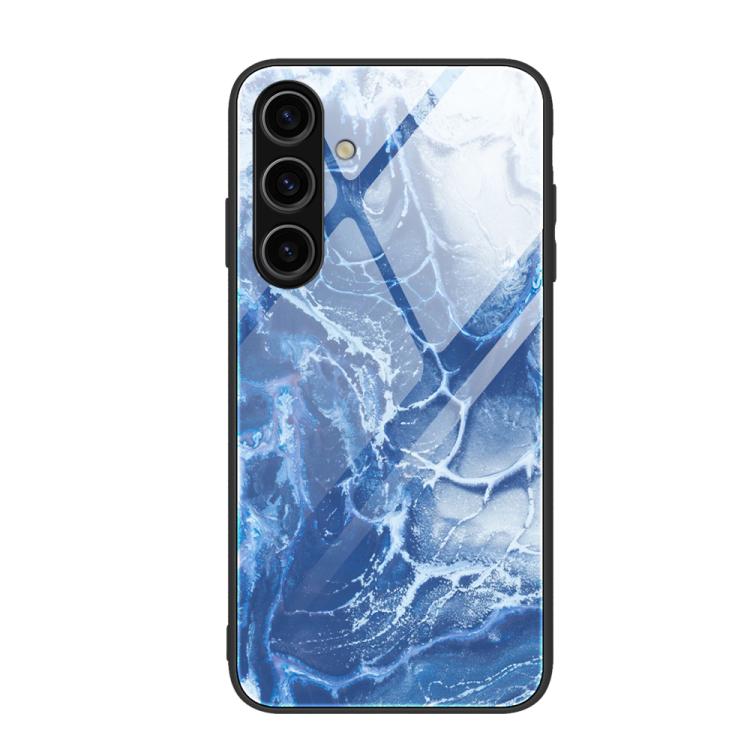 For Samsung Galaxy S26+ 5G Marble Pattern Glass Protective Phone Case