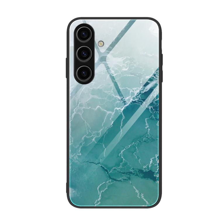 For Samsung Galaxy S26+ 5G Marble Pattern Glass Protective Phone Case