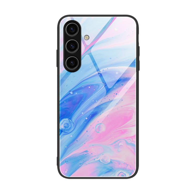 For Samsung Galaxy S26+ 5G Marble Pattern Glass Protective Phone Case