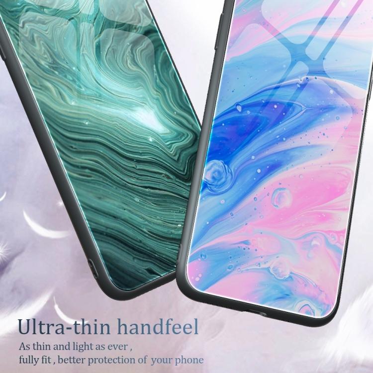 For Samsung Galaxy S26 Ultra 5G Marble Pattern Glass Protective Phone Case