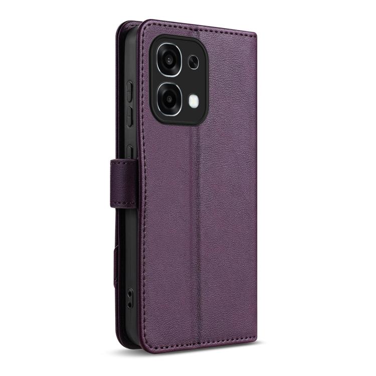 For OPPO A6 Pro Global / F31 5G AZNS A2 Series Tri-Card Wallet RFID Vegan Leather Phone Case with Strap