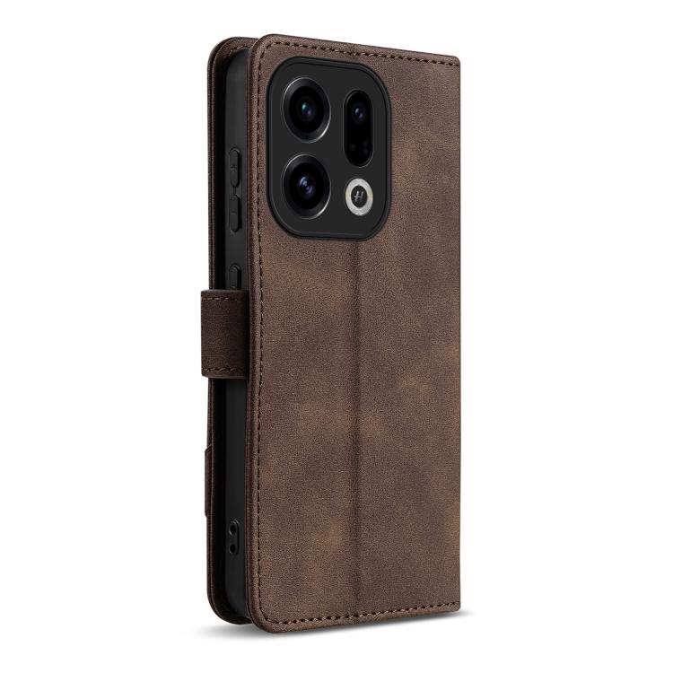 For OPPO Find X9 AZNS A2 Series Tri-Card Wallet RFID Vegan Leather Phone Case with Strap