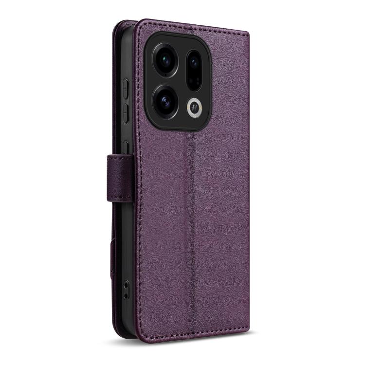 For OPPO Find X9 AZNS A2 Series Tri-Card Wallet RFID Vegan Leather Phone Case with Strap