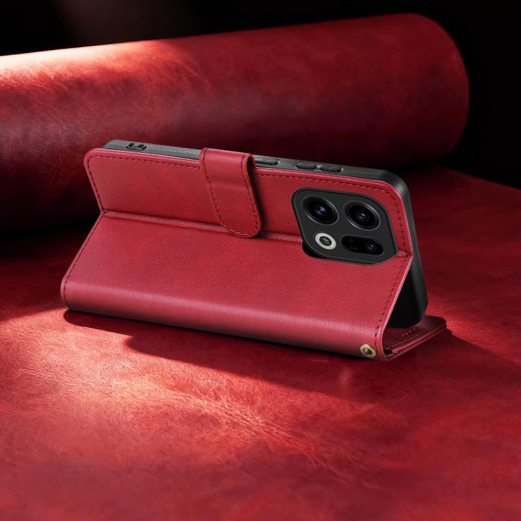 For OPPO Find X9 AZNS A2 Series Tri-Card Wallet RFID Vegan Leather Phone Case with Strap