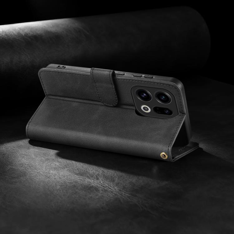 For OPPO Find X9 AZNS A2 Series Tri-Card Wallet RFID Vegan Leather Phone Case with Strap
