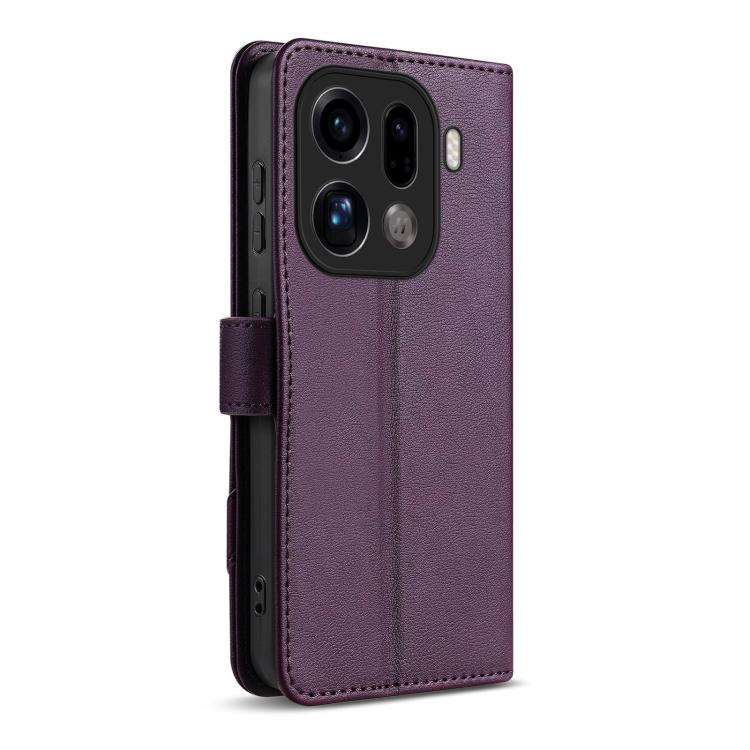 For OPPO Find X9 Pro AZNS A2 Series Tri-Card Wallet RFID Vegan Leather Phone Case with Strap