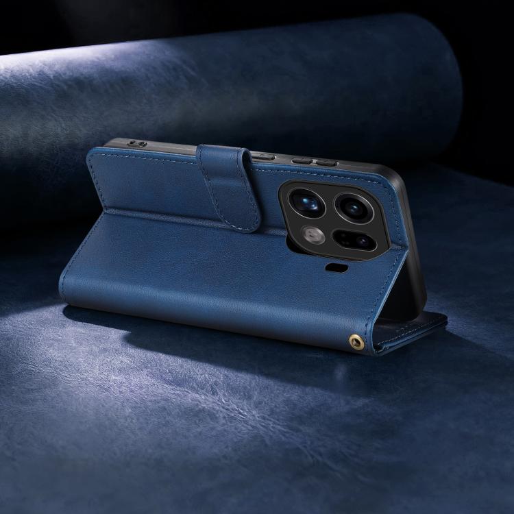 For OPPO Find X9 Pro AZNS A2 Series Tri-Card Wallet RFID Vegan Leather Phone Case with Strap