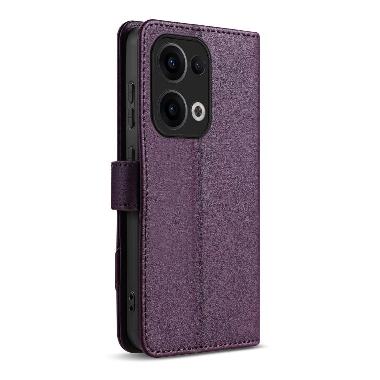 For OPPO Reno13 5G Global AZNS A2 Series Tri-Card Wallet RFID Vegan Leather Phone Case with Strap