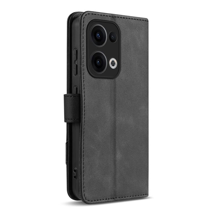 For OPPO Reno13 5G Global AZNS A2 Series Tri-Card Wallet RFID Vegan Leather Phone Case with Strap
