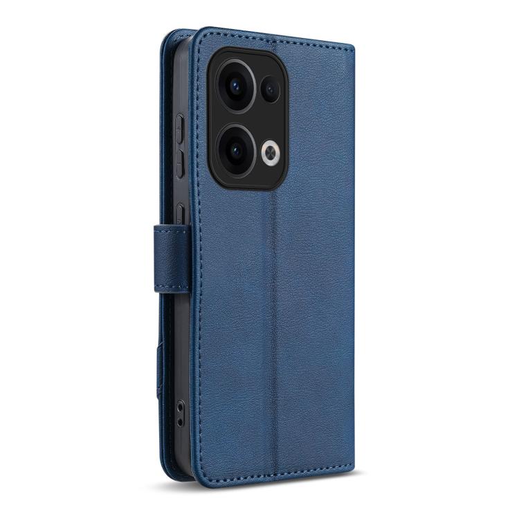 For OPPO Reno13 5G Global AZNS A2 Series Tri-Card Wallet RFID Vegan Leather Phone Case with Strap