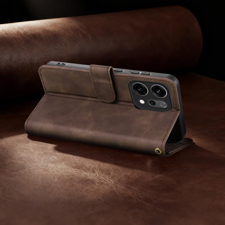 For OPPO Reno14 5G Global AZNS A2 Series Tri-Card Wallet RFID Vegan Leather Phone Case with Strap