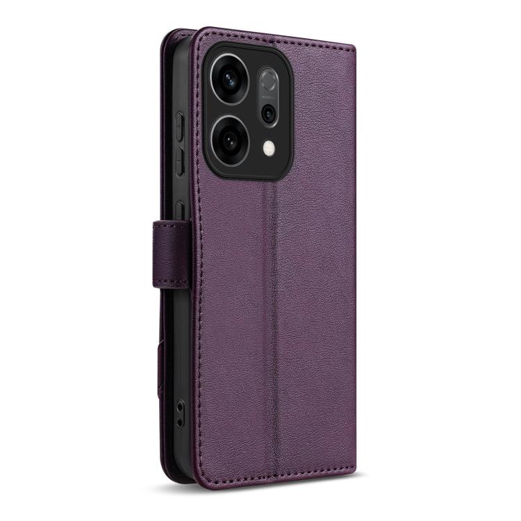 For OPPO Reno14 Pro 5G Global AZNS A2 Series Tri-Card Wallet RFID Vegan Leather Phone Case with Strap