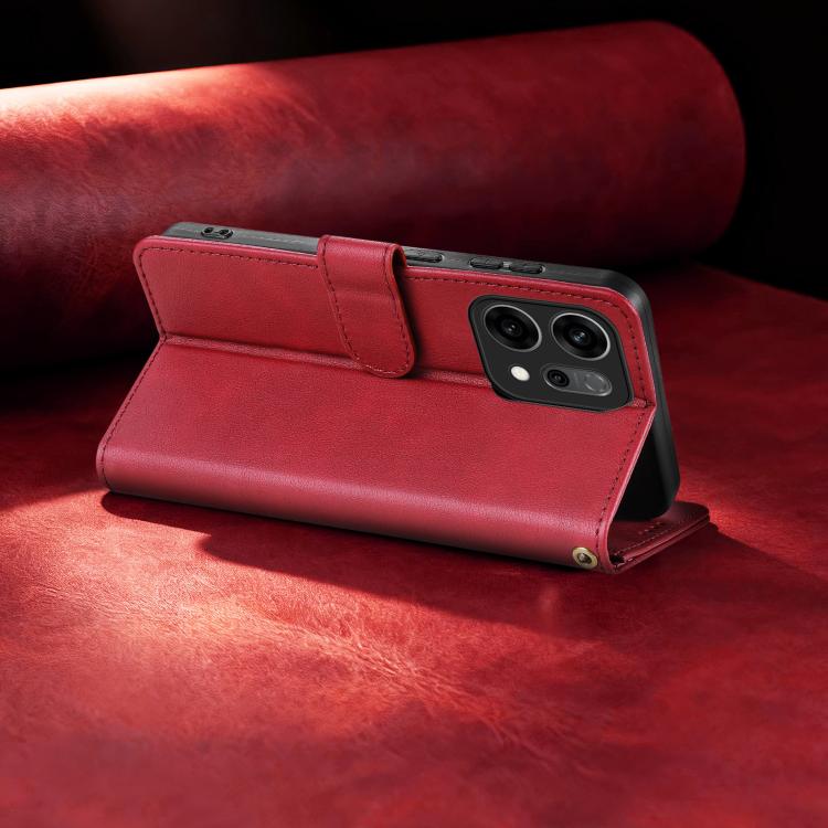 For OPPO Reno14 Pro 5G Global AZNS A2 Series Tri-Card Wallet RFID Vegan Leather Phone Case with Strap