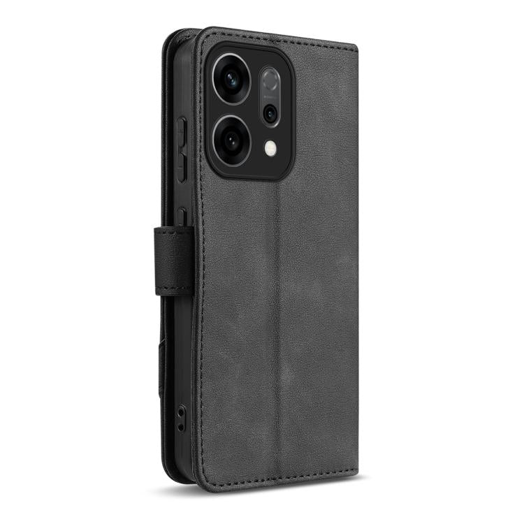 For OPPO Reno14 Pro 5G Global AZNS A2 Series Tri-Card Wallet RFID Vegan Leather Phone Case with Strap