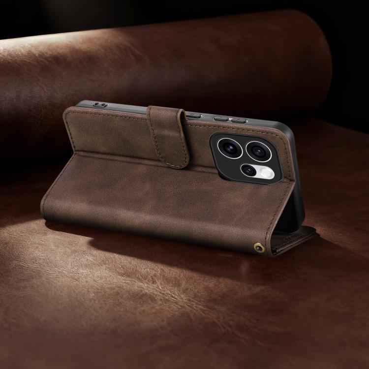 For OPPO Reno15 Pro Global AZNS A2 Series Tri-Card Wallet RFID Vegan Leather Phone Case with Strap