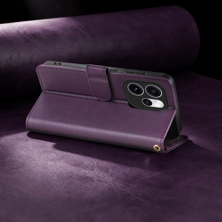 For OPPO Reno15 Pro Max Global AZNS A2 Series Tri-Card Wallet RFID Vegan Leather Phone Case with Strap
