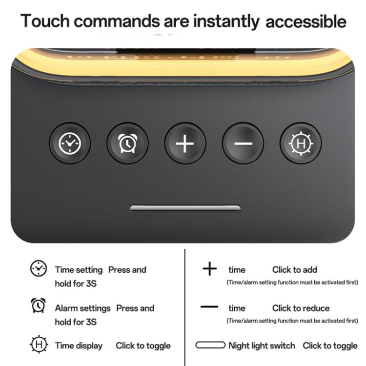 Yesido DS37 25W 6-in-1 Multi-Functional Magnetic Wireless Charging Station - Black