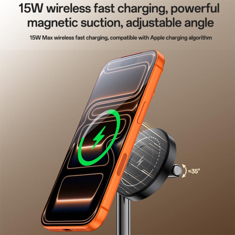 Yesido DS37 25W 6-in-1 Multi-Functional Magnetic Wireless Charging Station - Black