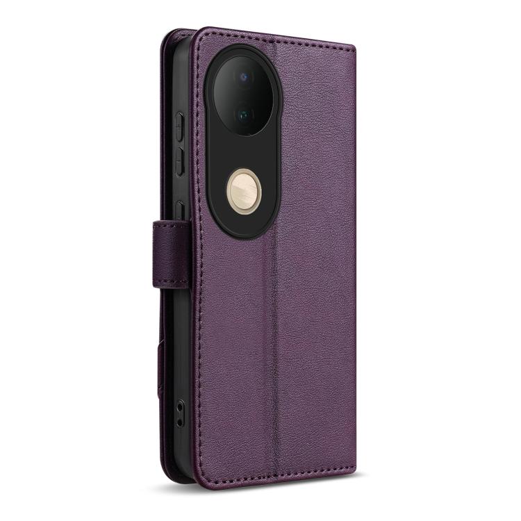 For vivo S20 AZNS A2 Series Tri-Card Wallet RFID Vegan Leather Phone Case with Strap