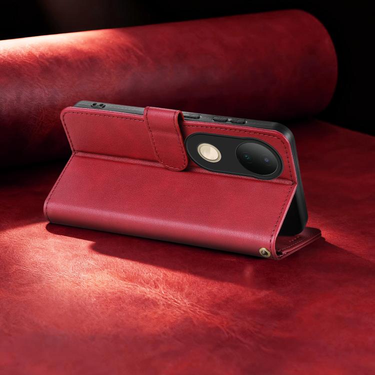 For vivo S20 AZNS A2 Series Tri-Card Wallet RFID Vegan Leather Phone Case with Strap
