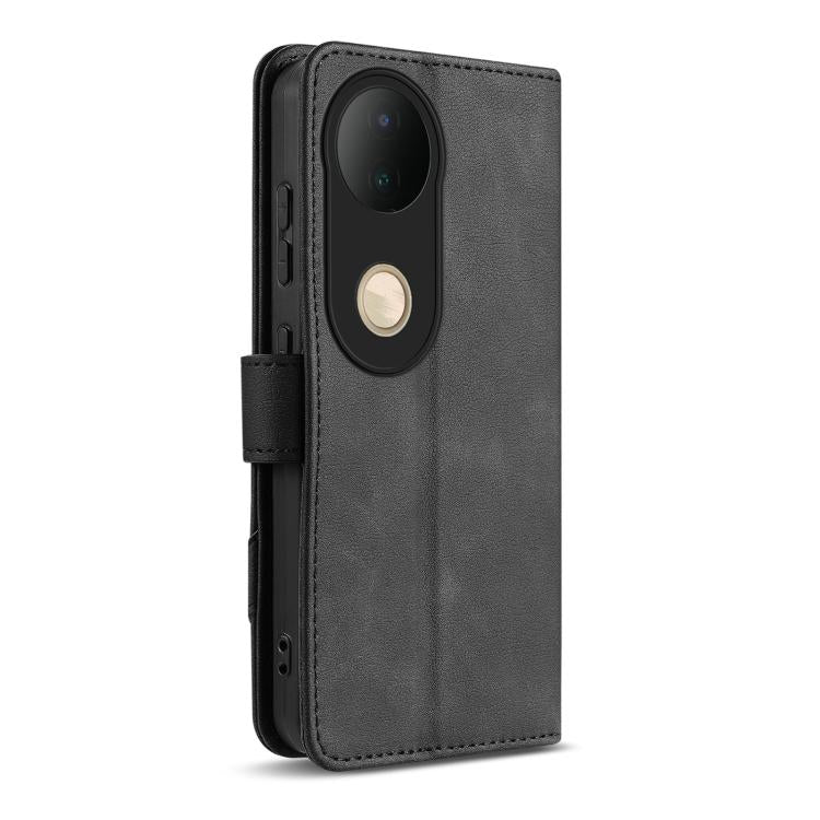 For vivo S20 AZNS A2 Series Tri-Card Wallet RFID Vegan Leather Phone Case with Strap