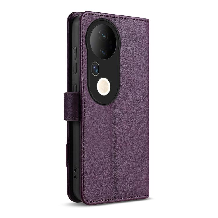 For vivo S20 Pro AZNS A2 Series Tri-Card Wallet RFID Vegan Leather Phone Case with Strap