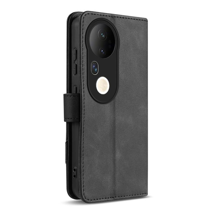 For vivo S20 Pro AZNS A2 Series Tri-Card Wallet RFID Vegan Leather Phone Case with Strap