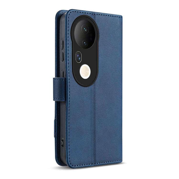 For vivo S20 Pro AZNS A2 Series Tri-Card Wallet RFID Vegan Leather Phone Case with Strap