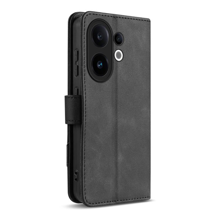 For vivo S30 AZNS A2 Series Tri-Card Wallet RFID Vegan Leather Phone Case with Strap
