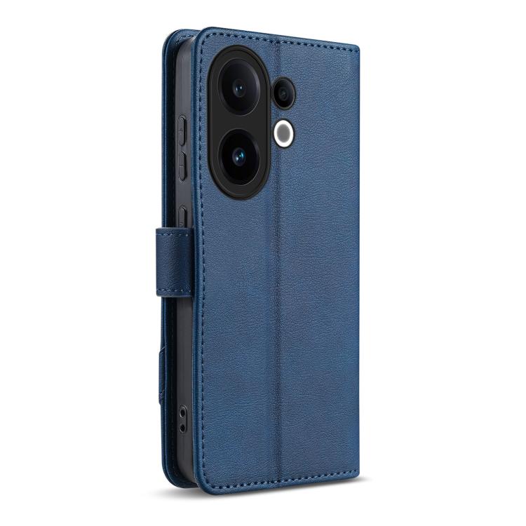 For vivo S30 AZNS A2 Series Tri-Card Wallet RFID Vegan Leather Phone Case with Strap
