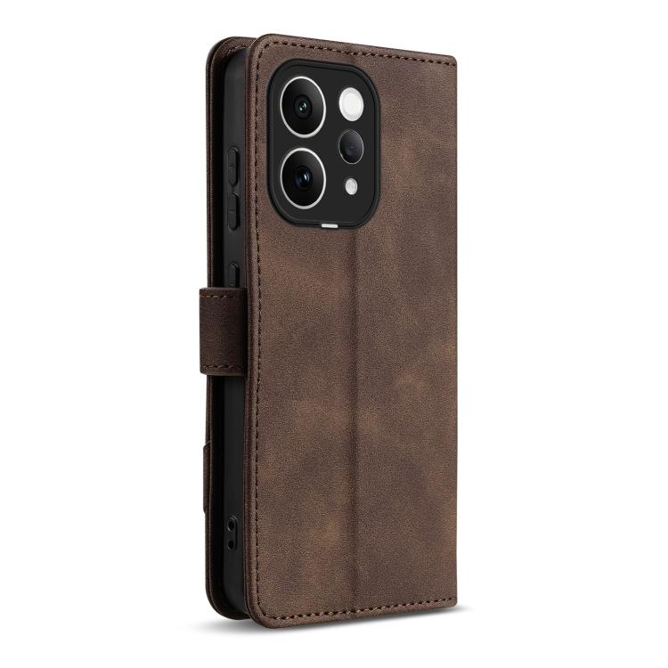 For vivo S50 5G AZNS A2 Series Tri-Card Wallet RFID Vegan Leather Phone Case with Strap