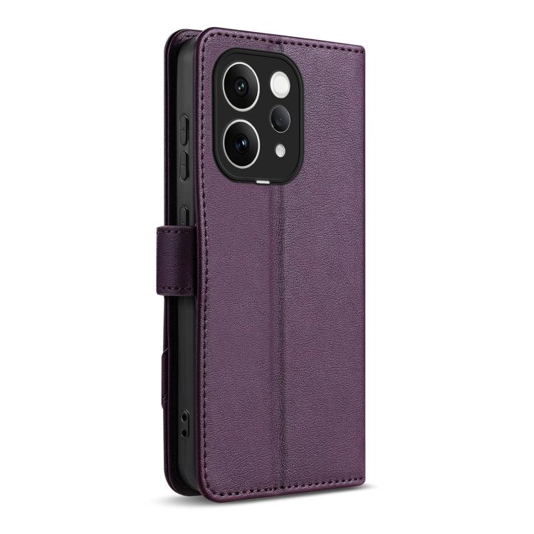 For vivo S50 5G AZNS A2 Series Tri-Card Wallet RFID Vegan Leather Phone Case with Strap