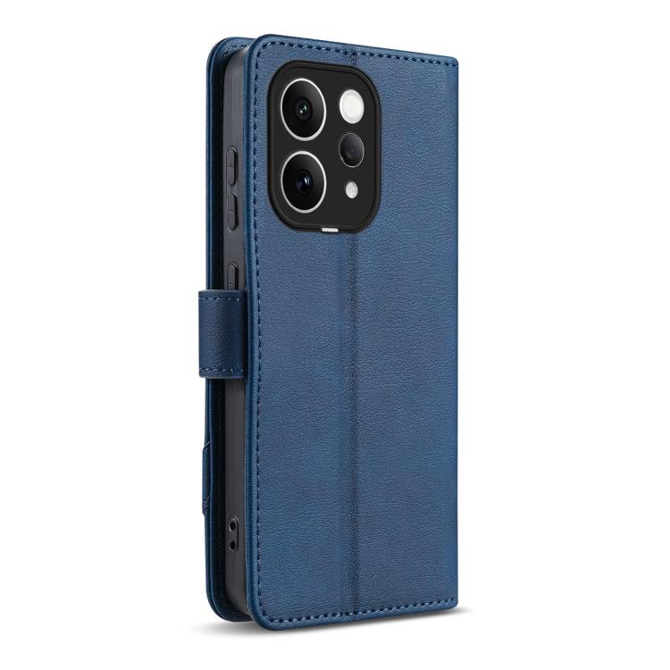 For vivo S50 5G AZNS A2 Series Tri-Card Wallet RFID Vegan Leather Phone Case with Strap