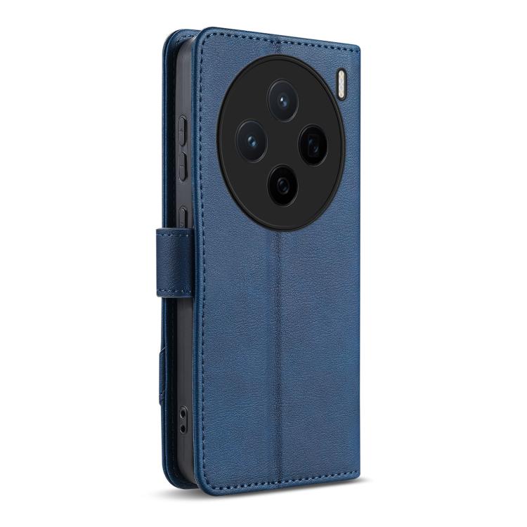 For vivo X200 AZNS A2 Series Tri-Card Wallet RFID Vegan Leather Phone Case with Strap