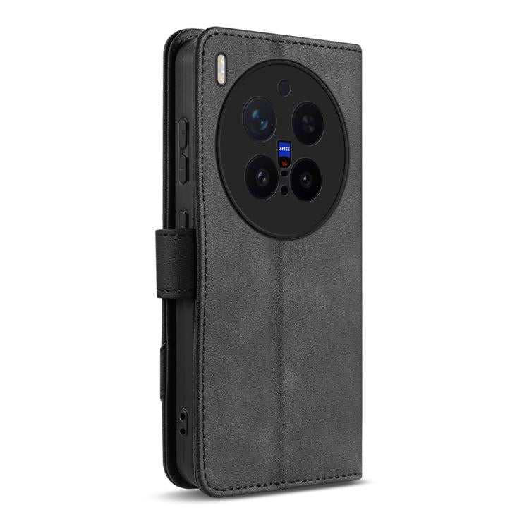 For vivo X300 Pro AZNS A2 Series Tri-Card Wallet RFID Vegan Leather Phone Case with Strap