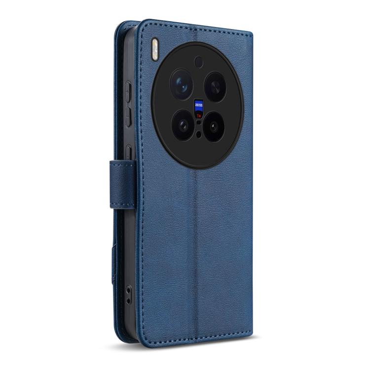 For vivo X300 Pro AZNS A2 Series Tri-Card Wallet RFID Vegan Leather Phone Case with Strap