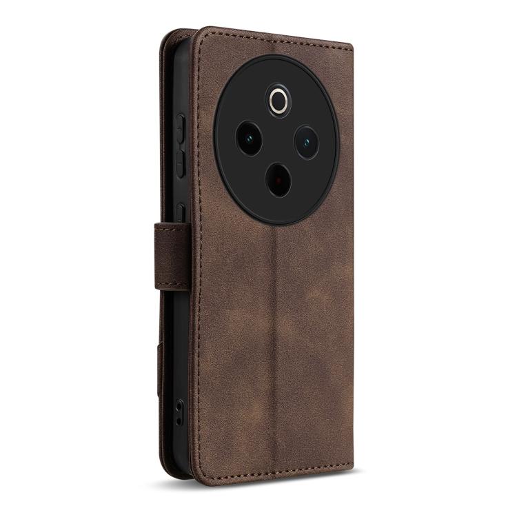 For vivo Y300 Pro / Y300 Pro+ AZNS A2 Series Tri-Card Wallet RFID Vegan Leather Phone Case with Strap