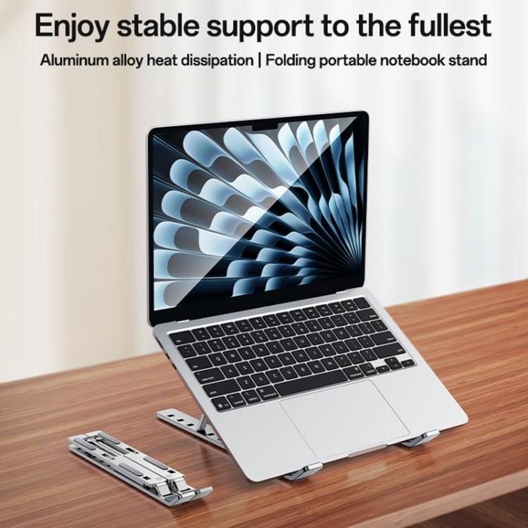 Yesido LP07 Aluminum Alloy Folding Laptop Stand - Silver