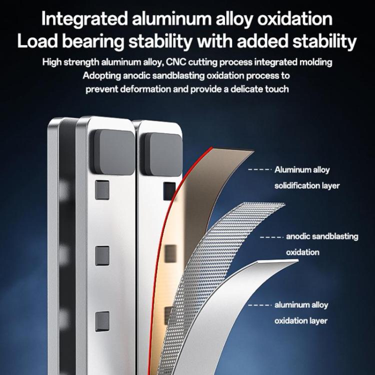 Yesido LP07 Aluminum Alloy Folding Laptop Stand - Silver