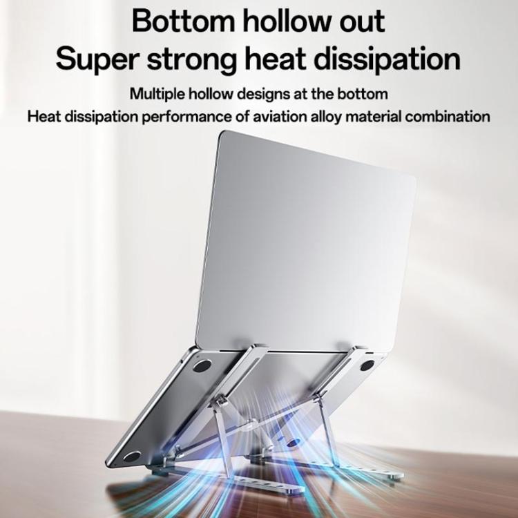 Yesido LP07 Aluminum Alloy Folding Laptop Stand - Silver
