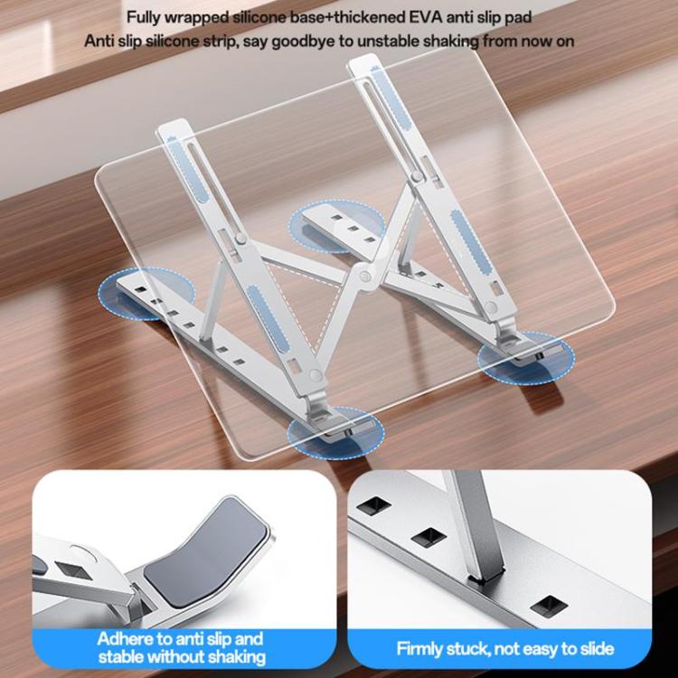 Yesido LP07 Aluminum Alloy Folding Laptop Stand - Silver