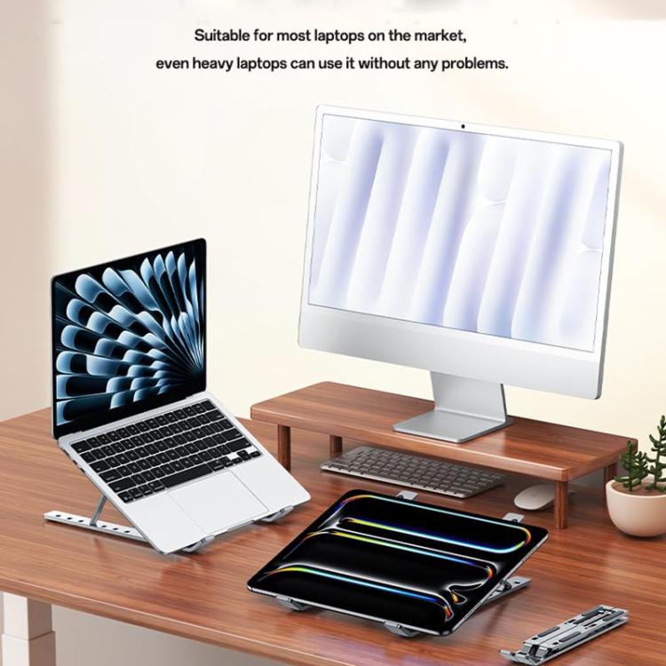 Yesido LP07 Aluminum Alloy Folding Laptop Stand - Silver