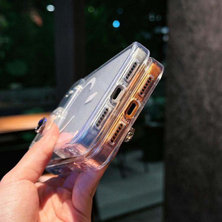 For iPhone 17 Pro Max Crystal Shimmer Acrylic Magnetic Phone Case