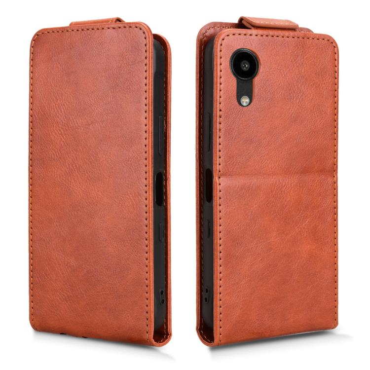 For Kyocera Digno SX5 KC-S306 Magnetic Vertical Flip Leather Phone Case with Buckle
