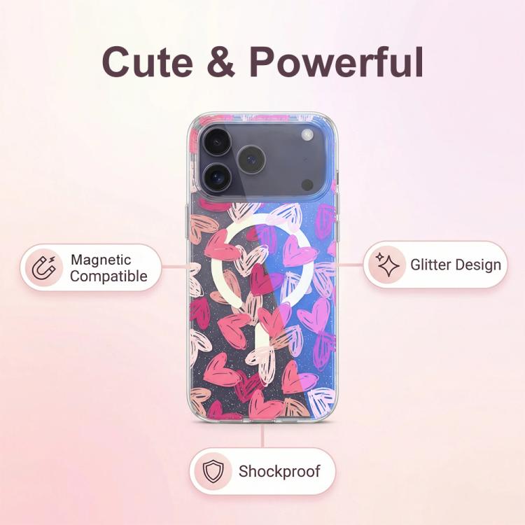 For iPhone 13 Pro IMD Blue Light Jungle Series Magnetic Phone Case