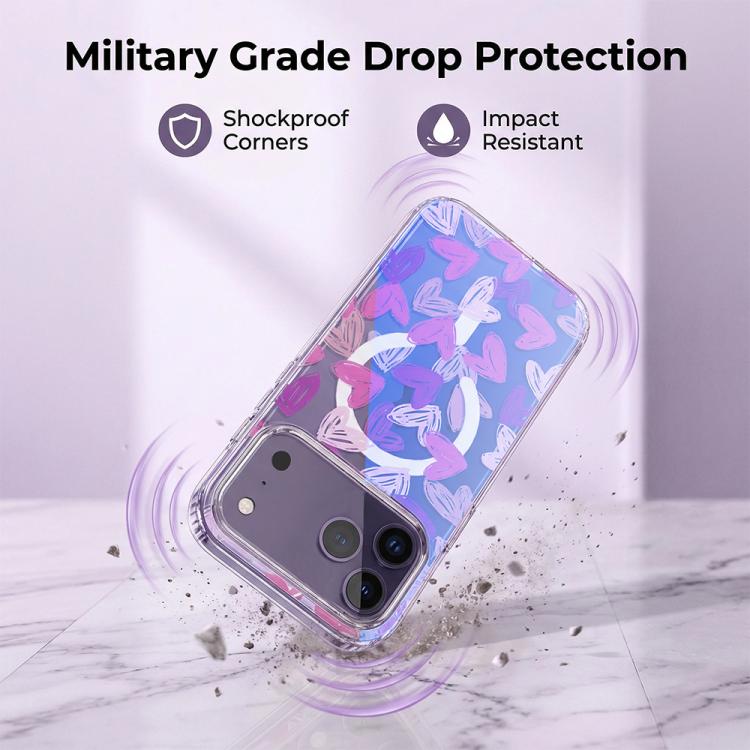 For iPhone 13 Pro Max IMD Blue Light Jungle Series Magnetic Phone Case