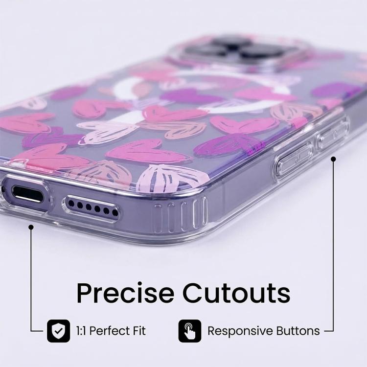 For iPhone 13 Pro Max IMD Blue Light Jungle Series Magnetic Phone Case